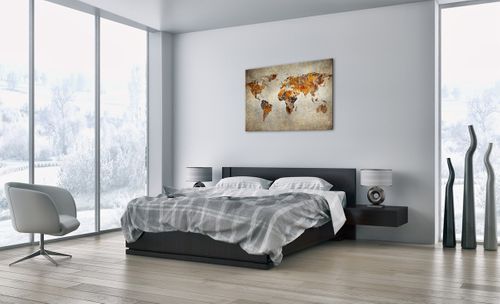 Obraz Na Płótnie - Mapa Kontynent - 100X70 Cm - Aa100X70-2783 na Arena.pl