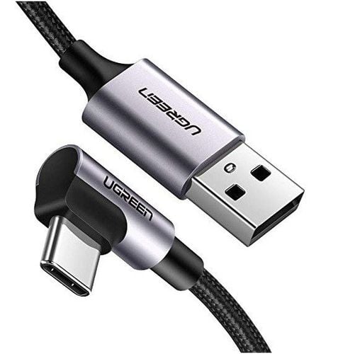 kabel usb do usb-c kątowy ugreen  us284 3a quick charge 3.0 1m (czarny) na Arena.pl