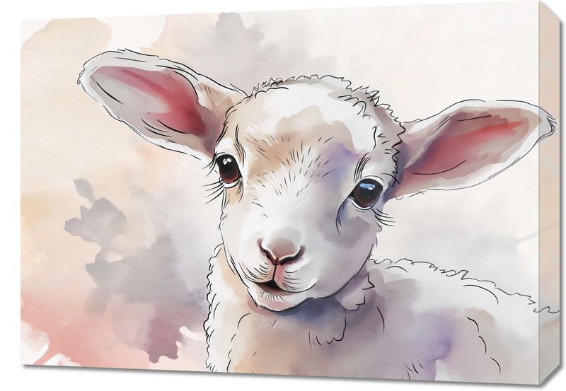 Obraz 70x50cm Mała Owieczka zdjęcie 1