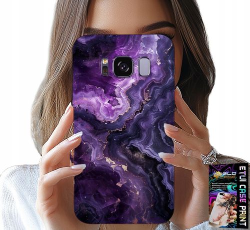 ETUI DO SAMSUNG GALAXY S8 - FIOLETOWY MARMUREK MODNE KOBIECE + FOLIA na Arena.pl