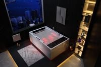 Wanna z hydromasażem EB-D628 L 184cmx119cmx62cm 2+2 DYSZE OBROTOWE KARK Wanna z hydromasażem EB-D628 L 184cmx119cmx62cm 2+2 DYSZE OBROTOWE KARK