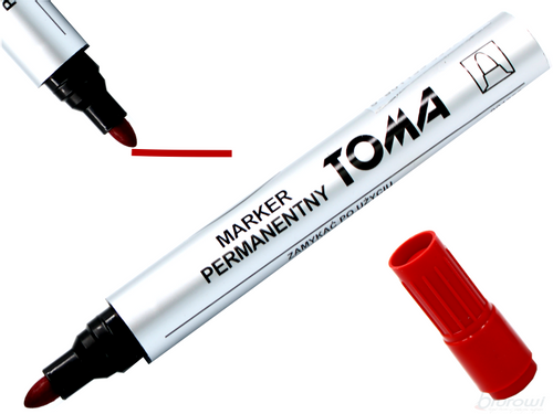 MARKER PERNAMENTNY TO-090 CZERWONY TOMA 5901133090218 na Arena.pl