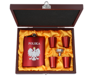 Piersiówka Lejek Kieliszki Polska Godło Polski