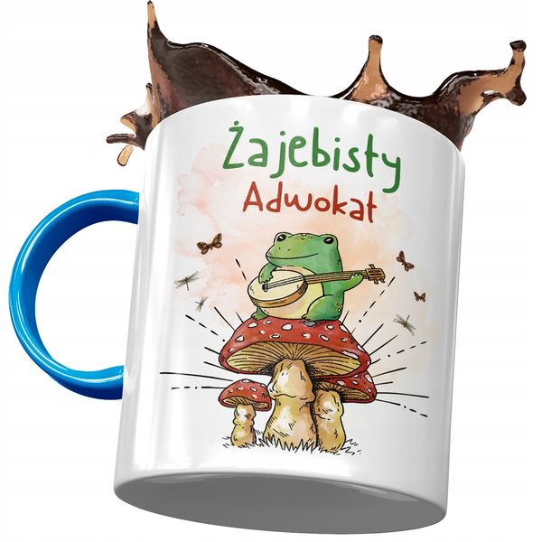 Kubek Błękitny Dla Adwokata Żajebisty Prezent Z Nadrukiem Ze Zdjęciem zdjęcie 1