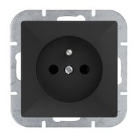 PERŁA GNIAZDO POJEDYNCZE P/T Z/U CZARNY MAT - E+9001515