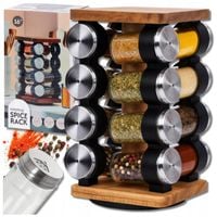 POJEMNIKI NA PRZYPRAWY STOJAK PRZYPRAWNIK OBROTOWY Drewniany 16