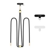 tech-protect c2s rope crossbody strap black/gold