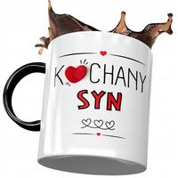 Kubek Czarny Dla Syna Na Dzień Dziecka Prezent Z Nadrukiem Ze Zdjęciem