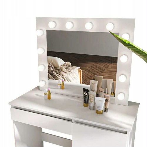 TOALETKA kosmetyczna LUSTRO OŚWIETLENIE 12 LED 94 x 140 x 43cm na Arena.pl