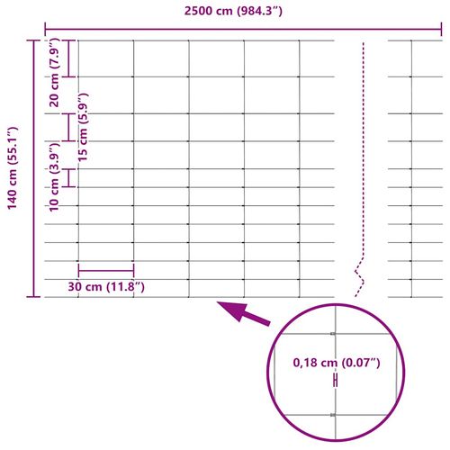 Ogrodzenie z słupkami Srebrny 1.4 x 25 m Stal na Arena.pl