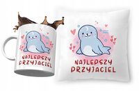 Zestaw Z Foczką Poduszka + Kubek Na Prezent Z Nadrukiem Ze Zdjęciem