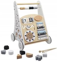 DREWNIANY EDUKACYJNY CHODZIK PCHACZ JEŹDZIK SORTER DLA DZIECI NAUKA