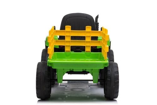 Traktor z Przyczepą na Akumulator 2 Silniki 12V Ekoskóra Koła EVA Zielony na Arena.pl