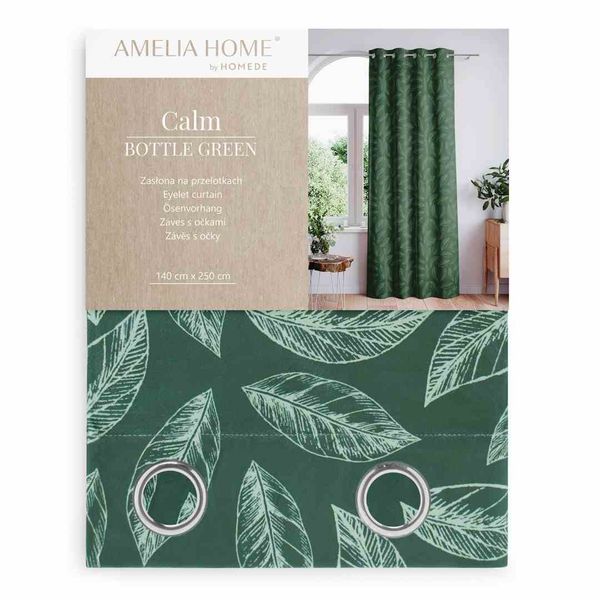 CURT/AH/VELVET/CALM/BOTTLEGREEN/140X250 zdjęcie 5