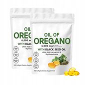 Olej z Oregano 300 kapsułek, 2 w 1 z olejem z czarnuszki 200 mg