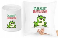 Dla Instruktora Zestaw Poduszka + Skarbonka Z Nadrukiem Ze Zdjęciem