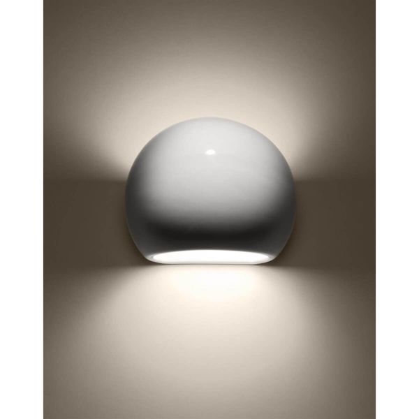 Biała lampa ścienna SL.1026 kulisty kinkiet do przedpokoju zdjęcie 2