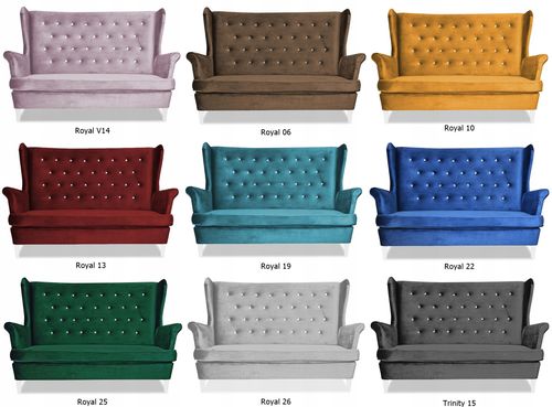 Sofa kanapa uszak Diana skandynawska nie rozkładana Family Meble brązowa na Arena.pl