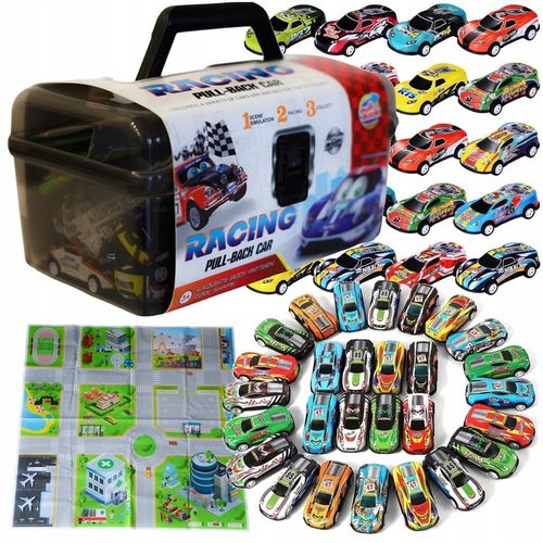 DUŻY ZESTAW SAMOCHODÓW METALOWE RESORAKI AUTKA AUTKO Z NAPĘDEM + AKCESORIA na Arena.pl