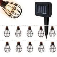 GIRLANDA SOLARNA OGRODOWA 10x ŻARÓWEK KULEK LED