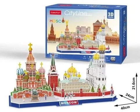 Puzzle 3D 204 elementy. City Line. Moskwa zdjęcie 2