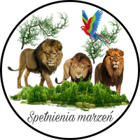 Opłatek na tort Król Lew Madagaskar Pingwiny Żyrafa Zwierzęta Tekst Gratis