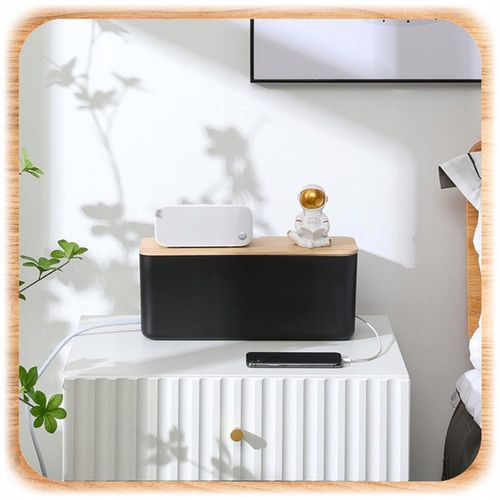 ORGANIZER NA KABLE POJEMNIK PUDEŁKO NA LISTWY KABLI PRZEWODY BOX DREWNO L na Arena.pl