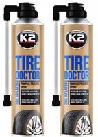 2X K2 TIRE DOCTOR KOŁO ZAPASOWE W SPRAYU 500ML 2 SZT DO OPON USZCZELNIACZ