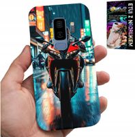 ETUI DO SAMSUNG GALAXY S9 PLUS - MOTOR, MOTOCYKLE JEDNOŚLAD WZORY + FOLIA