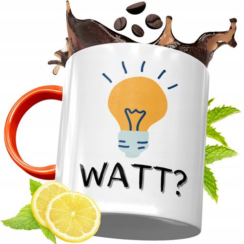 Kubek Pomarańczowy Dla Elektryka Idealny Prezent Z Nadrukiem Ze Zdjęciem na Arena.pl