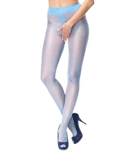 Kuszące błękitne rajstopy z dziurką S/M na Arena.pl