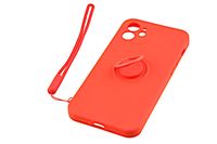 Etui Pastel Ring do Apple iPhone 12 czerwony