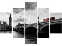 70 100CM OBRAZ 5 ELEM AUTOBUSEM BIG BENA DRUK PŁÓTNO