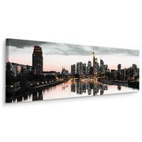 Obraz Do Salonu PANORAMA Frankfurtu Miasto Architektura 145cm x 45cm