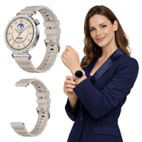 Pasek do Huawei Watch GT 4 5 6 41mm Classic Elegant opaska silikon beżowy