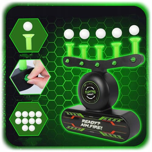 STRZELANIE DO CELU GRA PISTOLET + LATAJĄCE PIŁKI PREZENT DLA 6 7 8 9 LATKA na Arena.pl