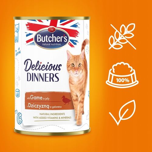 Butcher's mokra karma dla kota Delicious Dinners 40x400g mix na Arena.pl