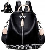 Skórzany Plecak Czarny Wodoodporny 2w1
