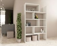 ROMA Regał otwarty rozsuwany Biały