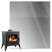 Szyba Hartowana Pod Kominek Piecyk 100x50cm Grafit