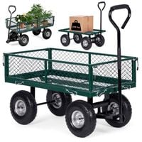 WÓZEK TRANSPORTOWY OGRODOWY 200 KG OTWIERANE BURTY DUŻE POMPOWANE KOŁA