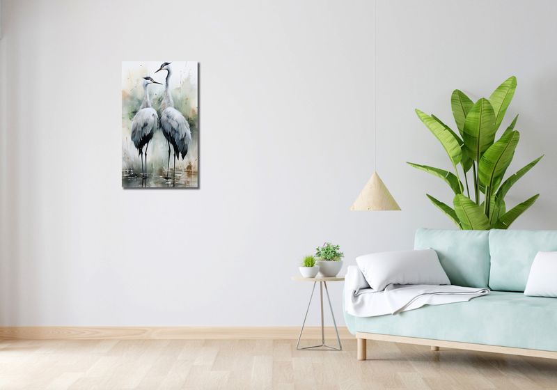 Obraz 40x70cm Tańczące Czaple zdjęcie 2