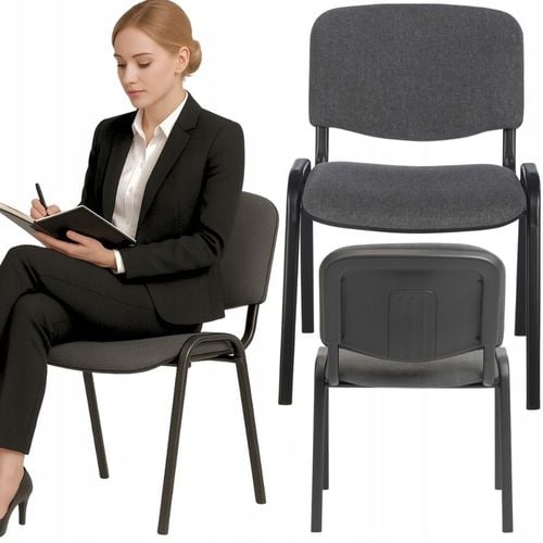 KRZESŁO KONFERENCYJNE BIUROWE ISO SZARE GRUBY PROFIL TAPICEROWANE Z na Arena.pl
