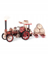 ROBOTIME Składany Model Drewniany Puzzle 3D - TRAKTOR Z SILNIKIEM PAROWYM