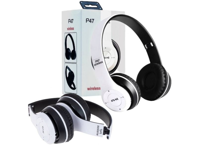 Słuchawki bezprzewodowe nauszne bluetooth p47 mp3 zdjęcie 1