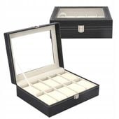 SZKATUŁKA NA ZEGARKI ETUI ORGANIZER PUDEŁKO EKSPOZYTOR NA PREZENT 10