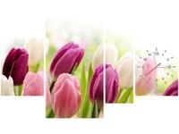 70CM 120CM OBRAZ 4 ELEM SOCZYSTE TULIPANY ŚCIENNY