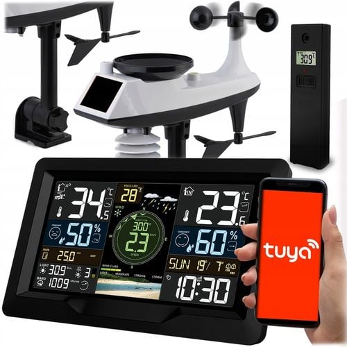Bezprzewodowa stacja pogodowa pogody higrometr termometr budzik na Arena.pl