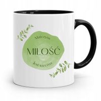 Kubek Czarny Prezent Dla Mamy Miłość Jest Wieczna Z Nadrukiem Ze Zdjęciem