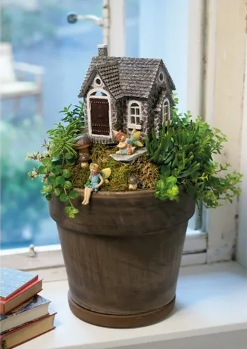 LAS W SŁOIKU- Stół z krzesłami, brązowy- 10cm wys. na Arena.pl